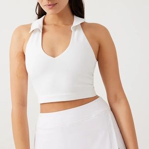 Outdoor Voices Warmup Collared Crop Top - no longer sold by OV - NWOT unworn